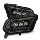 AlphaRex 13-14 Ford Mustang NOVA LED Proj Headlights Alpha-Blk w/Actv Light & Seq.Sig / SB DRL 880488 *Discontinued