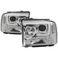 Spyder 05-07 Ford F250/350/450 SD Ver 2 Proj Headlights - Light Bar DRL - Black PRO-YD-FS05V2-LB-C 5084682