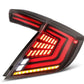AlphaRex 16-21 Honda Civic Hatchback/ Type-R FK8 Nova-Series LED Tail Lights (Pair) - Alpha Black 676000 *Discontinued