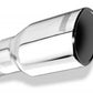 Borla Universal Polished Tip Single Round Rolled Angle-Cut w/Clamp 20154
