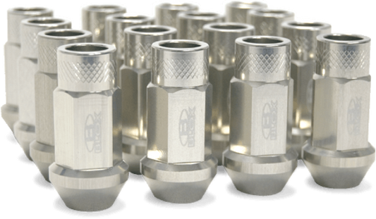BLOX Racing Street Series Forged Lug Nuts 12x1.25mm Silver Set of 20 BXAC-00107-SSSI