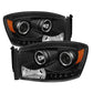 SPYDER Xtune Dodge Ram 1500 06-08 / Ram 2500/3500 06-09 Halo Projector Headlights Black PRO-JH-DR06-LED-BK 9028328