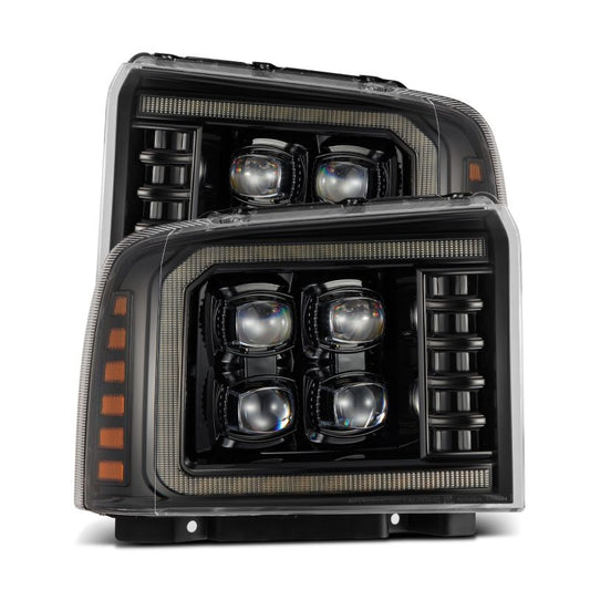 AlphaRex 05-07 Ford Super Duty/Excursion NOVA-Series LED Projector Headlights Alpha-Blk w/Activ Ligh 880318 *Discontinued