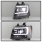 Spyder Chevy Suburban 1500/2500 07-14 Tahoe 07-14 LED Headlights Black PRO-YD-CSUB07V2PL-BK 5087515