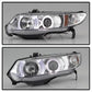 Spyder Honda Civic 06-08 2Dr Projector Headlights LED Halo Chrome High H1 Low H1 PRO-YD-HC06-2D-HL-C 5010797