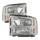 SPYDER Xtune Ford F250 F350 F450 Superduty Excursion 99-04 Headlights Chrome HD-JH-FF25099-HA-C 9033018