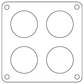 Cometic Gasket Cometic Holley 4500 Dominator .047in Fiber Carburetor Gasket - 1.75in Holes - 4-Hole C15239