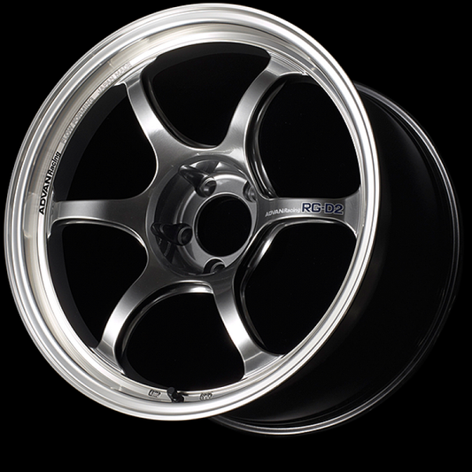 Advan RG-D2 17x7.5 / +30 Offset / 4x98 / 58mm Bore / Machining and Racing Hyper Black YAT7F30SHB