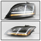 Spyder 08-15 Audi TT Halogen Projector Headlights w/Seq Turn Signal - Black (PRO-YD-ATT08-BK) 5085535