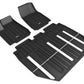 3D MAXpider 17-21 Tesla Model X Folding 7-Seat Elitect 1st 2nd 3rd Row - Floor Mat Set (Black) E1TL00501809