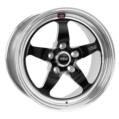 Weld S155 18x5 Ventura Drag 5x120 ET-23 BS2.1 Gloss BLK MIL DIA 78.1