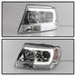 Spyder 99-04 Jeep Grand Cherokee Projector Headlights - Light Bar DRL LED - Chrome 5085214