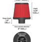 AEM Induction AEM 2.75 inch Short Neck 5 inch Element Filter Replacement 21-202DK