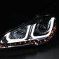 Anzo 2010-2014 Subaru Outback Projector Headlights w/ U-Bar Black