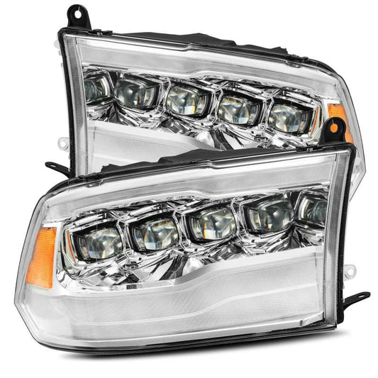 AlphaRex 09-18 Dodge Ram 1500HD NOVA LED Projector Headlights Plank Style Design Chrome w/DRL 880591 *Discontinued