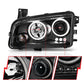 Anzo 2006-2010 Dodge Charger Projector Headlights w/ Halo Chrome (CCFL)