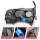 Anzo 1994-2001 Dodge Ram Crystal Headlights Chrome w/ LED