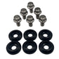 BLOX Racing New Fender Washers Kit M6 12pt - 6pc Large Diameter Black BXAC-00311-BK