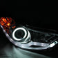Anzo 2011-2014 Hyundai Elantra Projector Headlights w/ Halo Black (CCFL)
