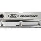 Ford Chrome Steel Valve Cover Set w/Ford Racing Logo FRD302-071