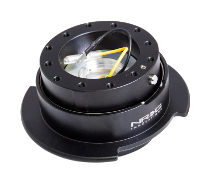 NRG Quick Release Kit Gen 2.5 - Black / Black Ring w/Finger Grooves