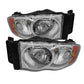 SPYDER Xtune Dodge Ram 1500 02-05 Amber Crystal Headlights Chrome HD-JH-DR02-AM-C 5064486
