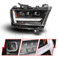ANZO 19-24 RAM 1500 (New Body/OE Halogen) Full LED Proj Headlights DRL/SeqSig Black - Pass. Side 111628A-R