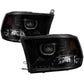 SPYDER xTune Dodge Ram 2009-2014 Halo LED Projector Headlights - Black Smoke PRO-JH-DR09-CFB-BSM 9036736