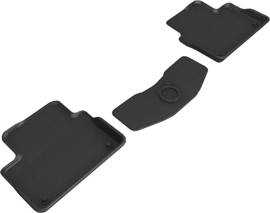 3D MAXpider 2019-2020 Volvo S60 / V60 / 2020 V60 Cross Country Kagu 2nd Row Floormats - Black L1VV03521509