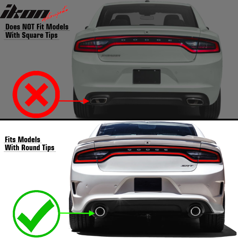 2015-2023 Dodge Charger SRT Rear Diffuser with Reflective Tape PP