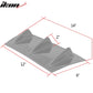 Universal 14"x6" 3 Fins Carbon Fiber Print Rear Bumper Diffuser ABS