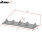 23" x 6" Universal Rear Bumper Diffuser Lip 5 Shark Fins Under