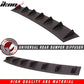 33" x 6" Universal Rear Bumper Diffuser Lip 7 Shark Fins Under