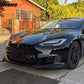 2017-2020 Tesla Model S IKON Style Front Bumper Lip Carbon Fiber