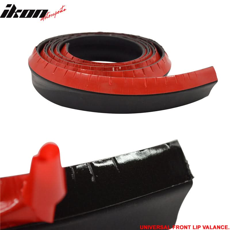 Universal 100in Foam Front Bumper Lip Splitter Spoiler Valance Chin