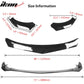 Universal 62"-66" Adjustable B Style Front Bumper Lip 3PC