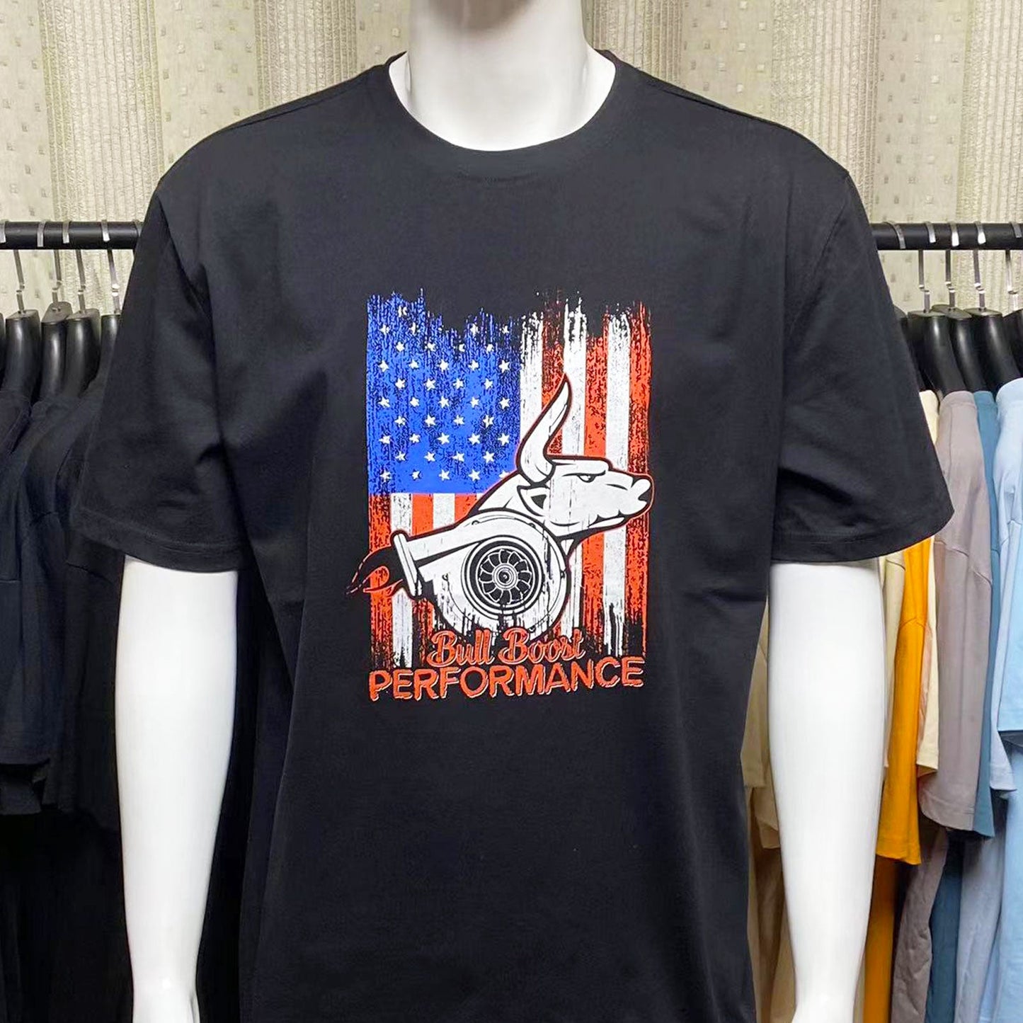 Turbo USA Bull Boost Performance Regular Heavy Cotton Pre Shrunk Shirt