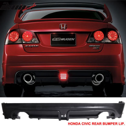 2006-2011 Honda Civic Mugen RR Dual Outlet Rear Bumper Lip Spoiler PP