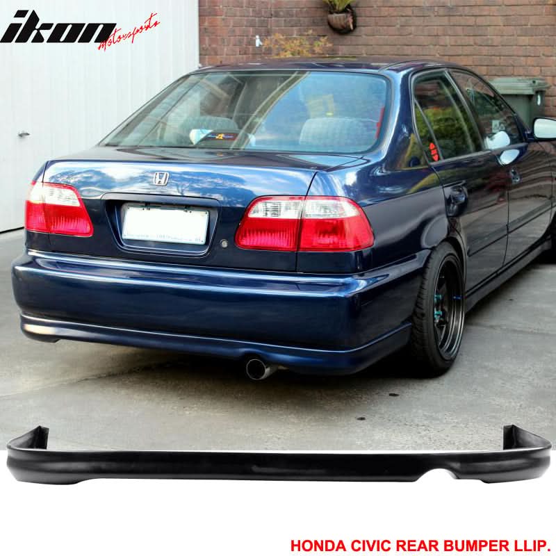 Fits Honda Civic 96-98 2 SIR Front Rear Bumper Lip + T-R Front Grille