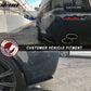 Universal V1 Style Unpainted 2PC Rear Bumper Lip Diffuser Splitters PP