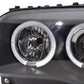 BMW 1-series E81 E82 E87 E88 Black Angel Eyes Headlight Set (2004-2011)