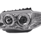 BMW 1-series E81 E82 E87 E88 Chrome Angel Eyes Headlight Set (2004 to 2011)