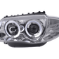 BMW 1-series E81 E82 E87 E88 Chrome Angel Eyes Headlight Set (2004 to 2011)