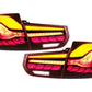 BMW 3-Series 6th Gen F30 F35 F80 GTS Style -Red or Smoked- OLED Dynamic Tail Lights (2012-2019)