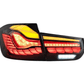 BMW 3-Series 6th Gen F30 F35 F80 GTS Style -Red or Smoked- OLED Dynamic Tail Lights (2012-2019)