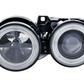 BMW 3-series E30 2/4 door. Black Angel Eyes Headlight Set (1987-1991)