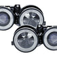 BMW 3-series E30 2/4 door. Black Angel Eyes Headlight Set (1987-1991)
