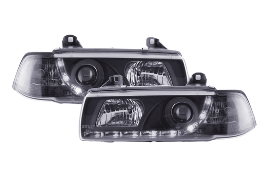 BMW 3-series E36 Coupe Black LED Headlights with Daytime Running Lights (1992-1999)