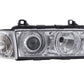 BMW 3-series E36 Coupe/Convertible Chrome Xenon Angel Eyes Headlights (1992-1998)