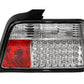 BMW 3-series E36 Sedan Chrome Clear LED Taillights Set (1991-1998)